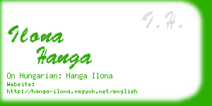 ilona hanga business card